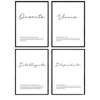 POSTER Set mit 4 Englisch Il mio Ragazzo von Wörtern mit Definitionen A3 Rahmenlos - Klar, Papier (29.7/3cm) - Nacnic