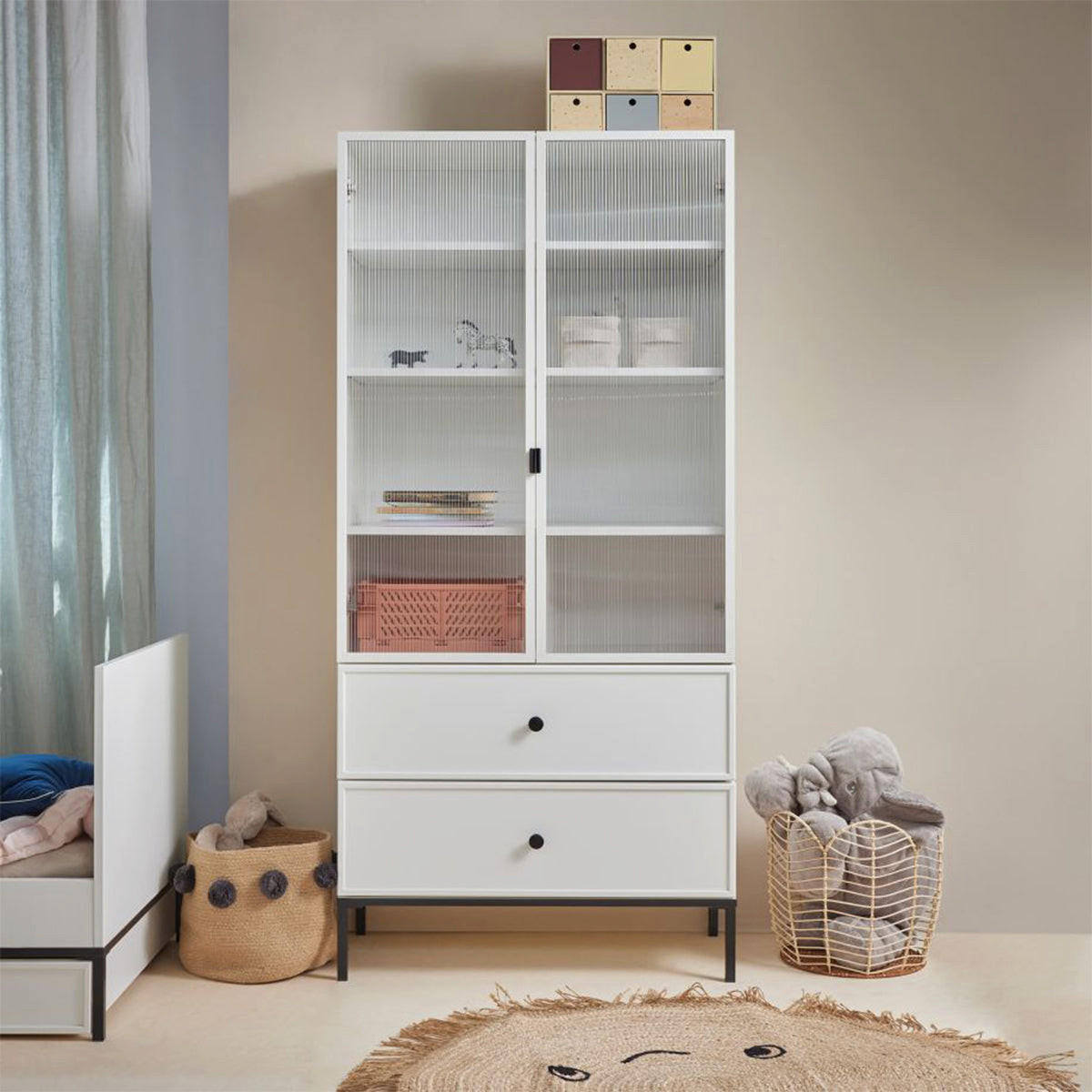 BÜCHERREGAL Lumi Weiß und Schwarz - Weiß, Holzwerkstoff (80/170/40cm) - Petits-meubles