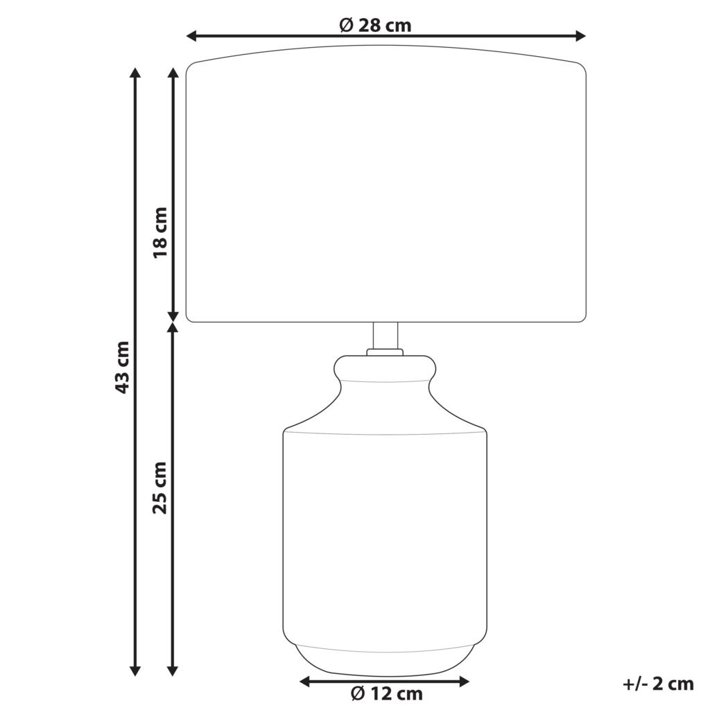 Thumbnail - Beliani Tischlampe, Grau, Keramik, 66x43x28 cm, Lampen & Leuchten, Innenbeleuchtung, Tischlampen, Tischlampen