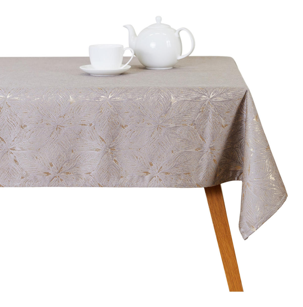TISCHDECKE Redena - Beige, Textil (180/130/1cm) - home&you