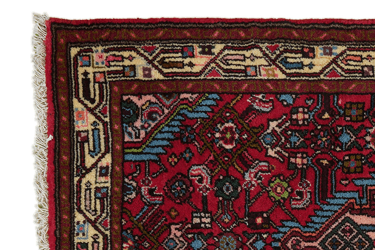 TEPPICH Assadabad Rot 129/80 cm Schurwolle - Rot, Textil (80/129cm) - Looma