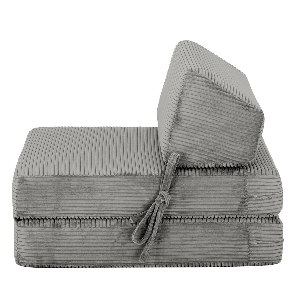 SCHLAFSESSEL - Cordstoff - Grau, Textil (74/56/80cm) - home24