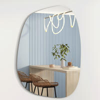 SPIEGEL ASYMMETRISCH 75cm x 55cm - Schwarz, Glas (75/55/2cm) - Albatros