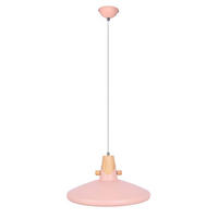 LED HÄNGELEUCHTE CARIN Rosa Metall Holzoptik - Rosa, Metall (35/35/150cm) - Nowa