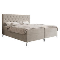 BOXBETT Guilette - H3 - Beige/Silberfarben, Holz/Holzwerkstoff (160/200cm) - MIRJAN24