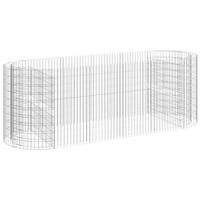 GABIONEN-HOCHBEET Verzinktes Eisen 300x100x100 cm - Silberfarben, Metall (300/100/100cm) - furnicato