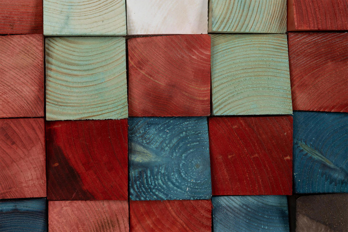 HOLZBILD Blau 75/75 cm - Blau, Holz (7/75cm) - KUNSTLOFT
