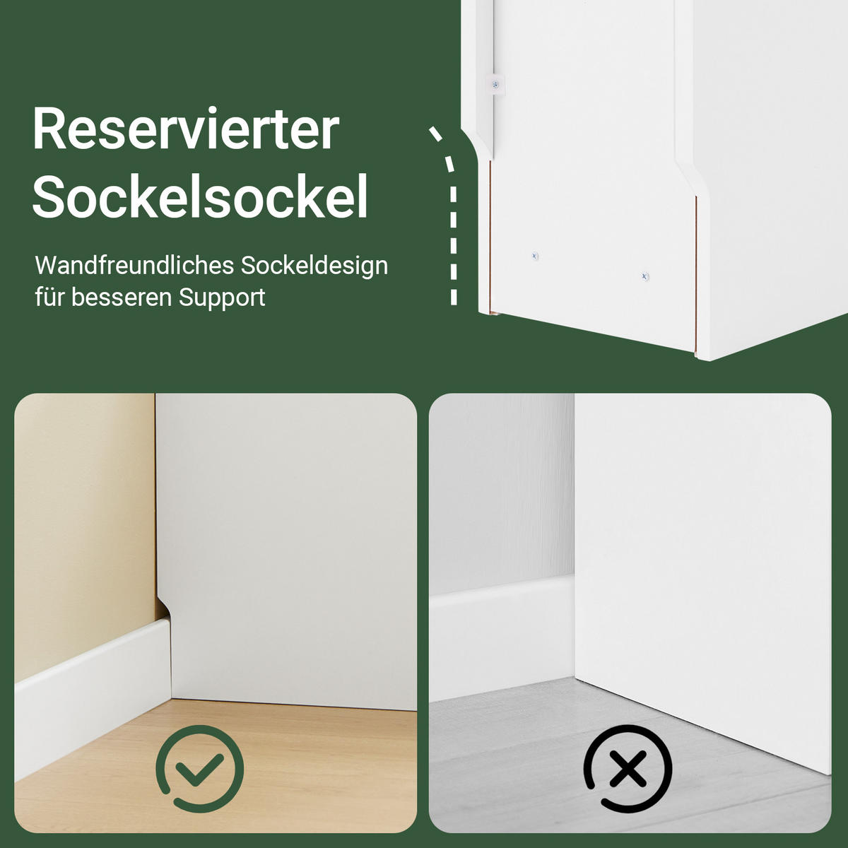 NACHTTISCH Weiß - Weiß, Holzwerkstoff (20/60/65cm) - SoBuy