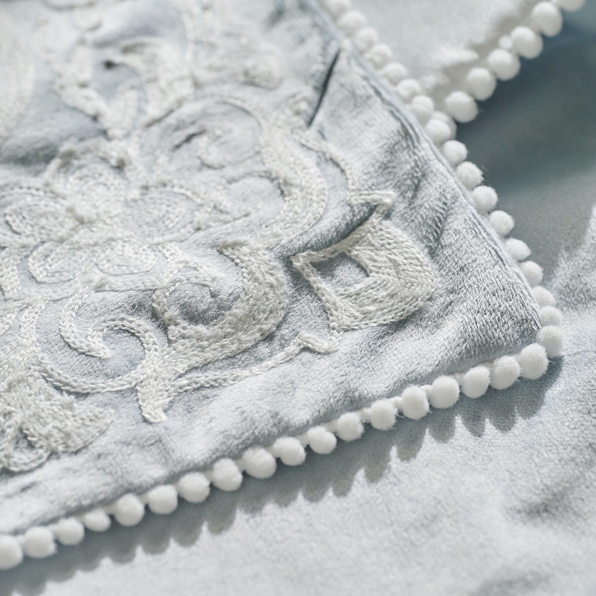 TISCHLÄUFER Blando - Hellblau, Textil (180/45/1cm) - home&you