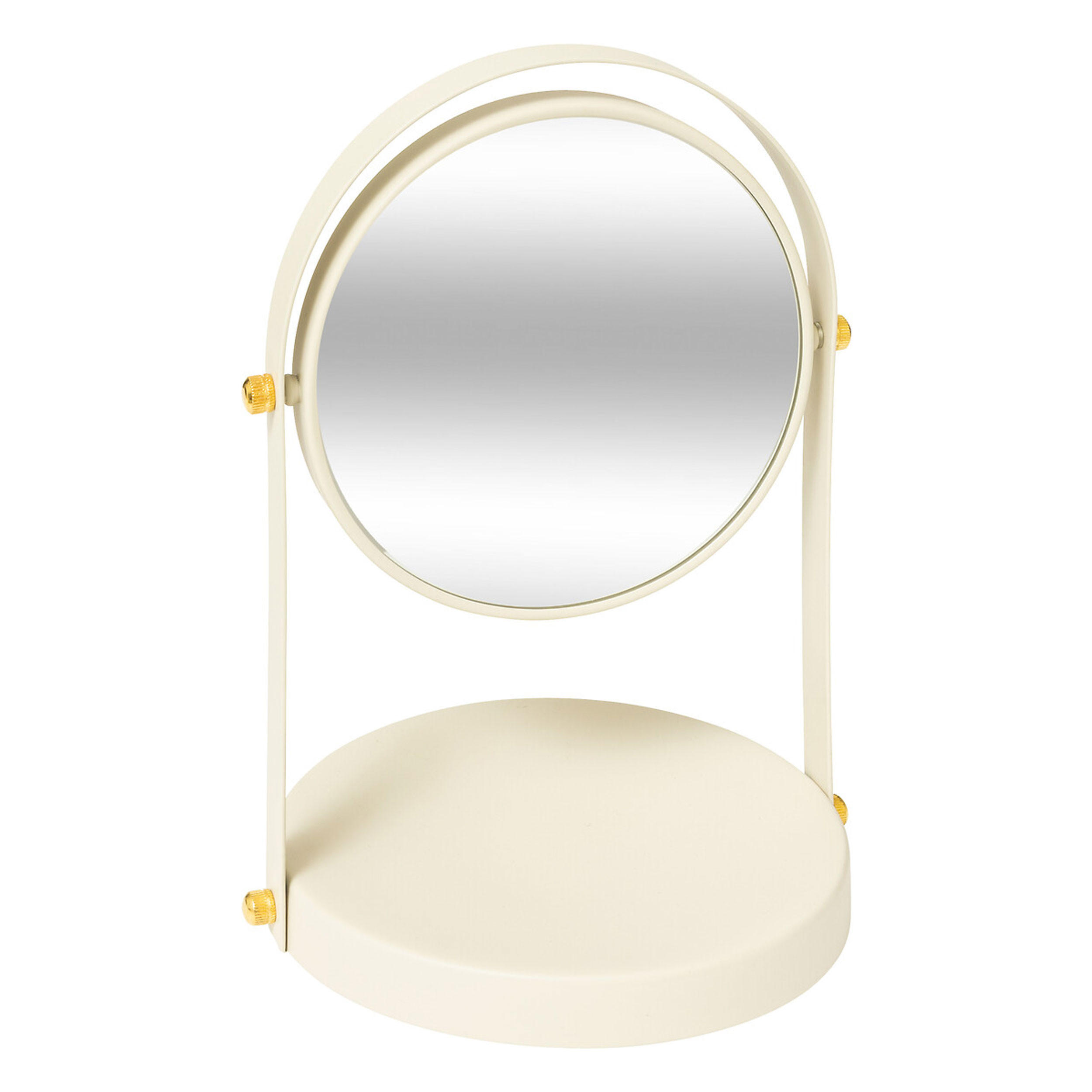 DREHSPIEGEL Dup, Kosmetikspiegel, Schminkspiegel, Spiegel, Beige - Beige, Metall (16/26.5/18cm) - 5five Simply Smart