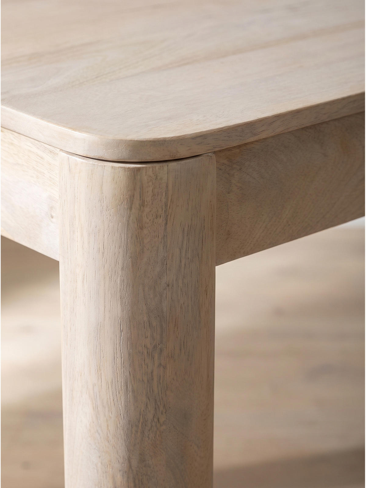 ESSTISCH CHARENTE, Mango Massivholz, handgefertigt, Weiß-Mango, 120 x 60 x 76 cm - Beige/Weiß, Holz (60/120/76cm) - KADIMA DESIGN