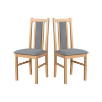 STUHL 2er Set BOS 14, sonoma - Fango/Sonoma Eiche, Holz (43/94/40cm) - Leaf Design