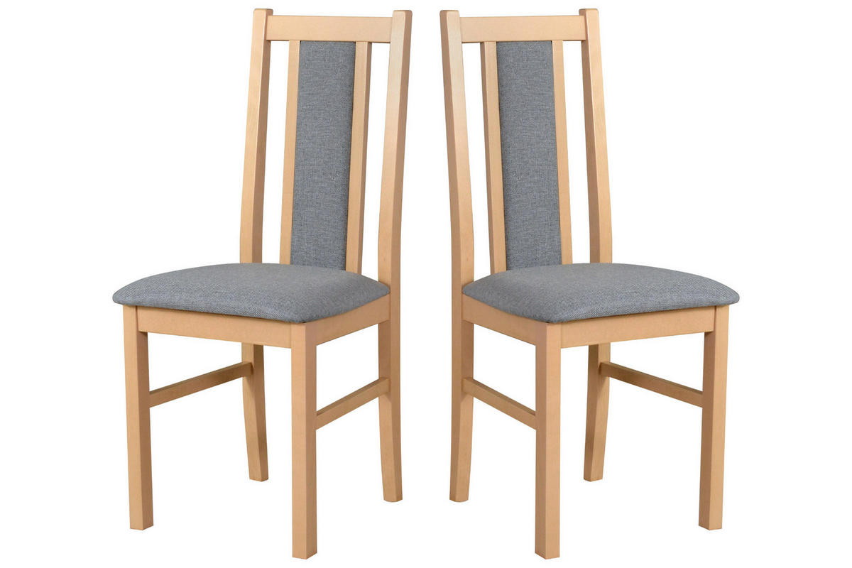 STUHL 2er Set BOS 14, sonoma - Fango/Sonoma Eiche, Holz (43/94/40cm) - Leaf Design