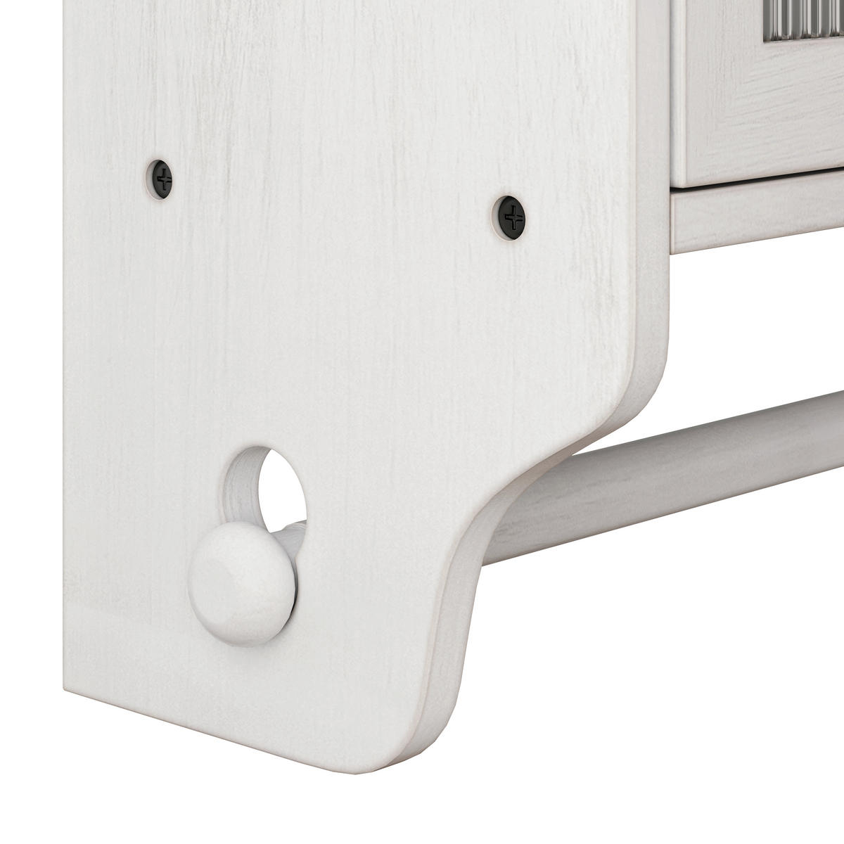 KÜCHENOBERSCHRANK 63x18x60 cm Weiß aus Massivholz & Glas mit 3-stufigem Doppeltürschrank - Weiß, Holz (63/60/18cm) - Modfu