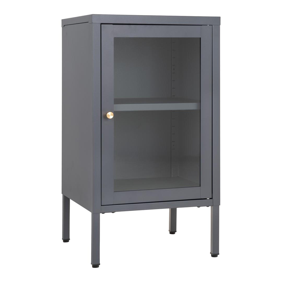 VITRINE Grau - Grau, Holzwerkstoff (38/70/35cm) - ebuy24