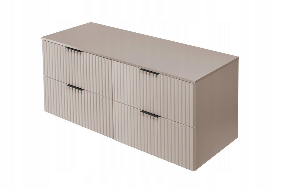 WASCHBECKUNTERSCHRANK FLOW + Platte Eiche Craft 160/57/46 cm - Eichefarben, Holzwerkstoff (160/57/46cm) - Rodan