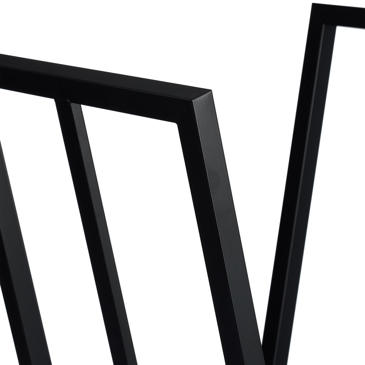 KAMINHOLZREGAL - Schwarz, Metall (62/55.5/35cm) - Relaxdays