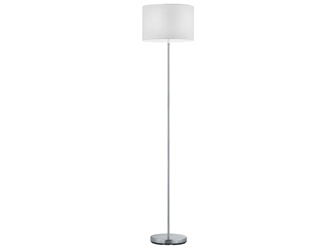 LED-STEHLAMPE Höhe 160cm, dimmbar, Lampenschirm Stoff Weiß - Weiß, Textil (35/35/160cm) - meineWunschleuchte
