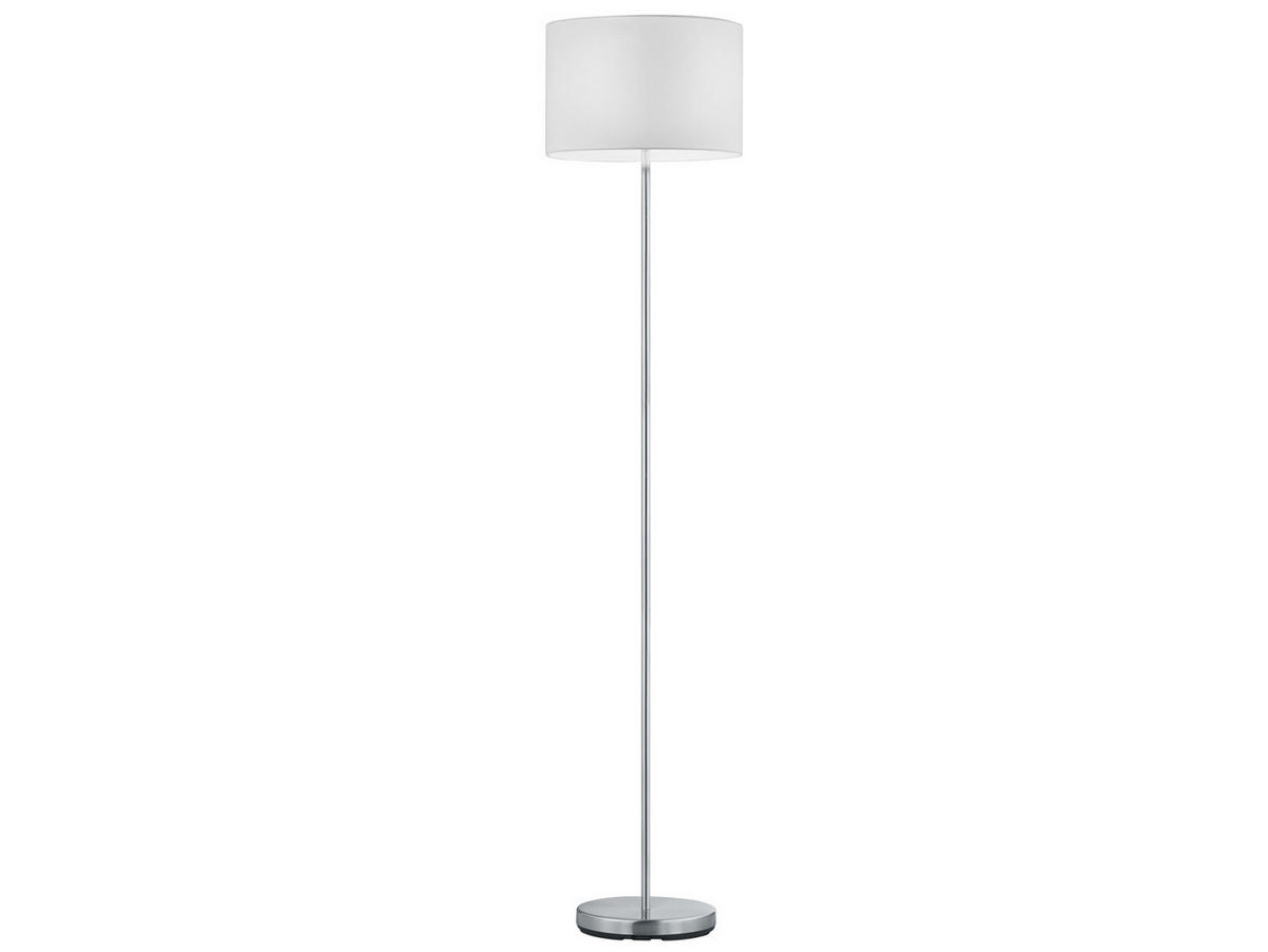 LED-STEHLAMPE Höhe 160cm, dimmbar, Lampenschirm Stoff Weiß - Weiß, Textil (35/35/160cm) - meineWunschleuchte