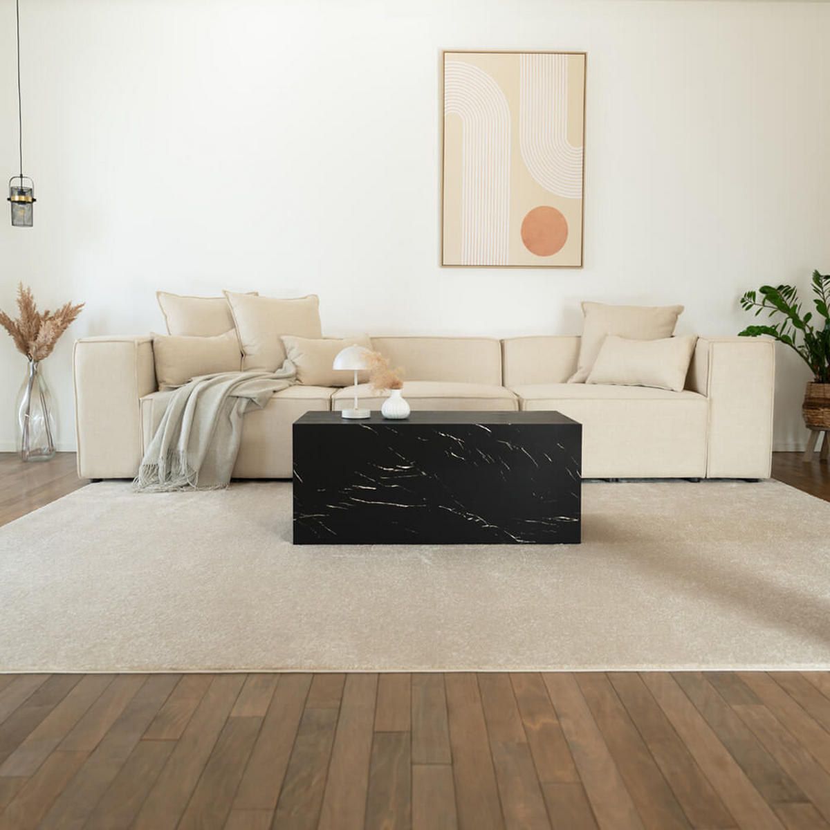 MODULARES SOFA VERONA - Beige, M - Beige, Kunststoff/Textil (327/70/120cm) - Home Deluxe