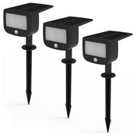 LED-SOLAR-SICHERHEITSLEUCHTE - mit Bewegungsmelder und Funkaktivierung für Garten und Terrasse, 3er-Set - Weiß, Kunststoff (13/4.5/33.9cm) - Northpoint