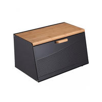 BROTKASTEN Graphit 35.5/21/23.5 cm 51263 - Graphitfarben, Metall (21/23.5/35.5cm) - Brunbeste