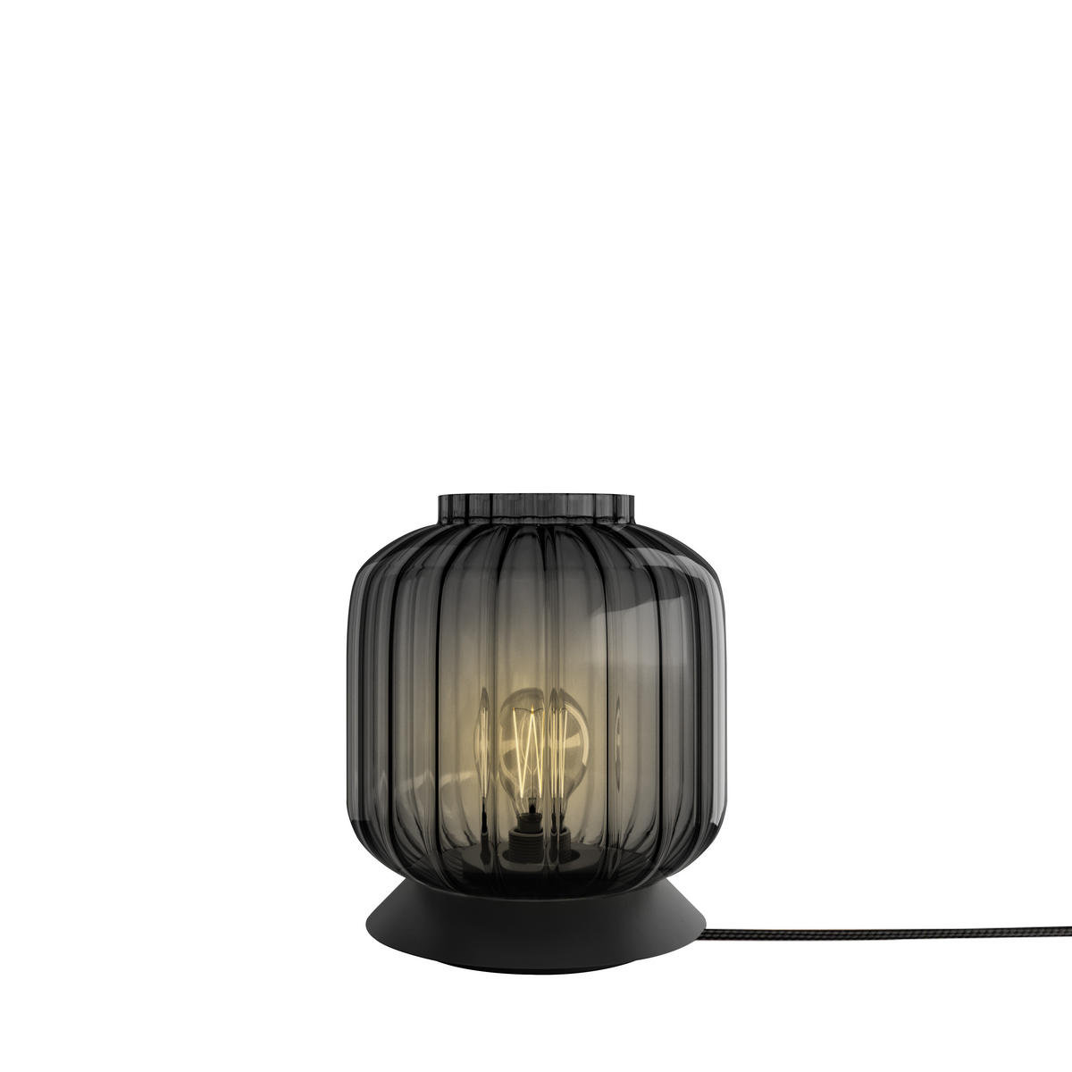 TISCHLAMPE Velo Rauch Ø 20cm - Grau, Glas (20/20/23cm) - s.luce