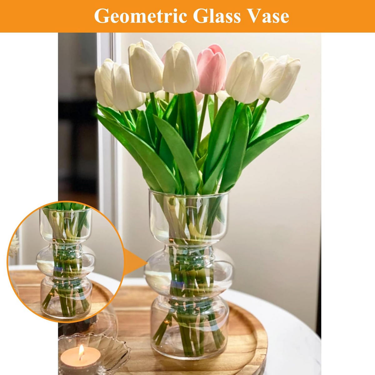 VASE Transparentes Glas - Transparent, Glas (10cm) - LIBRATON