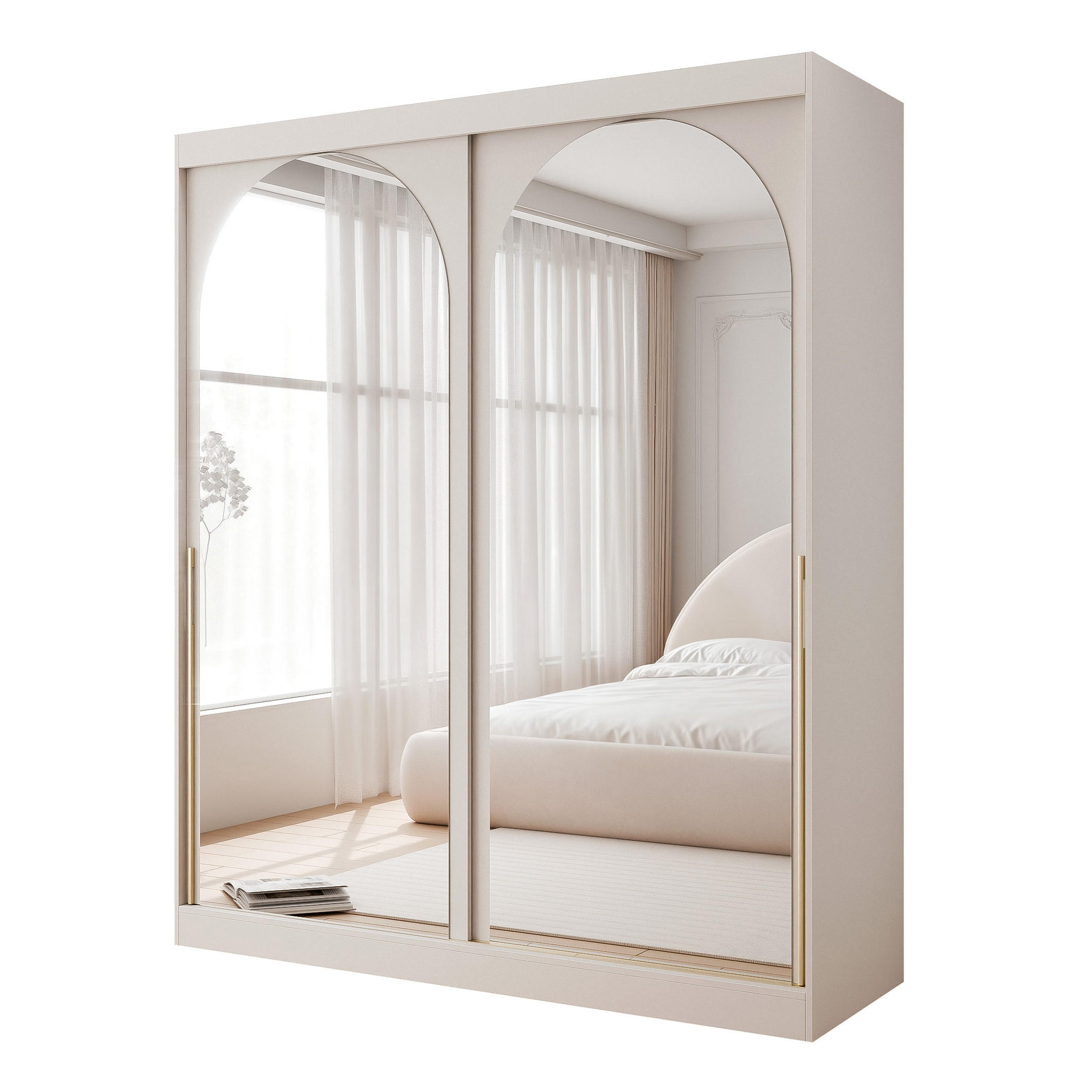 Idohome Schwebetürenschrank Kaschmir 150x215x65 cm