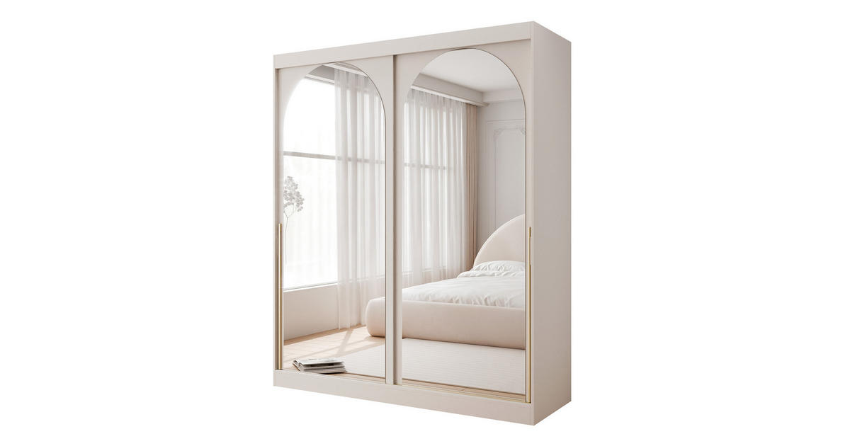 Idohome SCHWEBETÜRENSCHRANK CLARITY 2-türig 180/65/215 cm Kaschmir ...