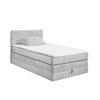 BOXSPRINGBETT 120/140x200 – Bettkasten, 7‑Zonen‑Tonnentaschenfederkern & Komfort‑T25‑Topper - Beige/Silberfarben, Holz/Textil (120/200cm) - ed exciting design