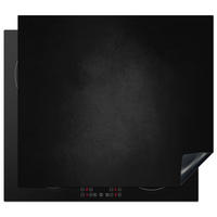 HERABDECKPLATTE - Beton - Schwarz - Grau - Strukturiert - Industriell - 60x50 - Schwarz, Kunststoff (60/50/0.2cm) - MuchoWow