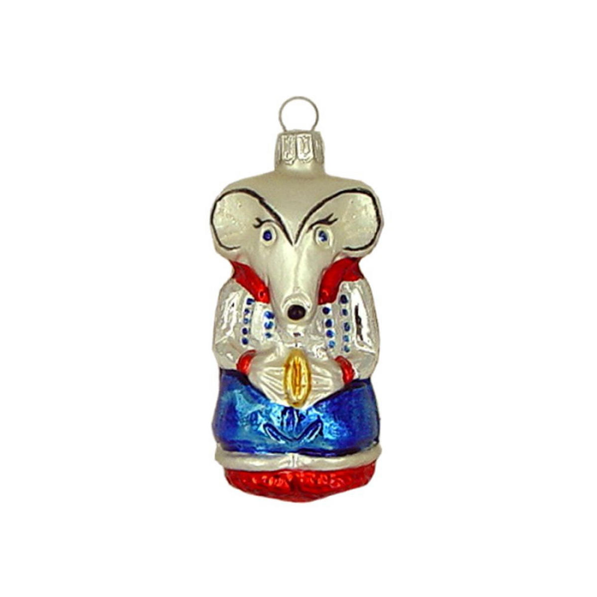 CHRISTBAUMSCHMUCK Maus rauchsilber matt 10 cm - Multicolor, Metall (0.1/10/0.1cm)