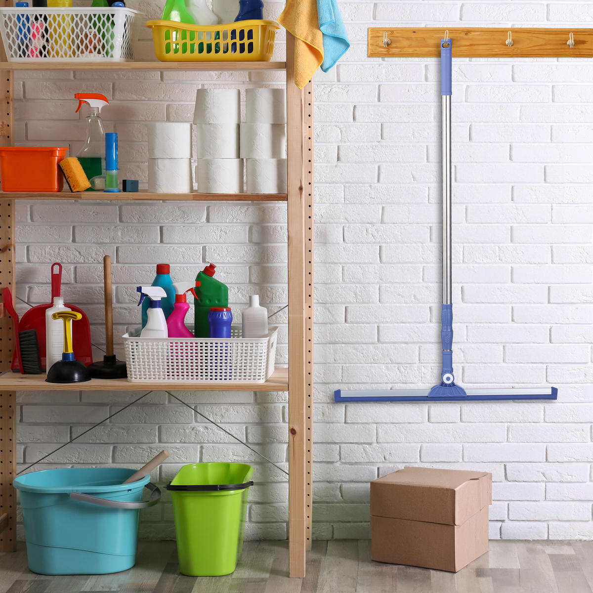 VODNI brisalec - srebrne barve, kovina/umetna masa (52/135/3.5cm) - Relaxdays