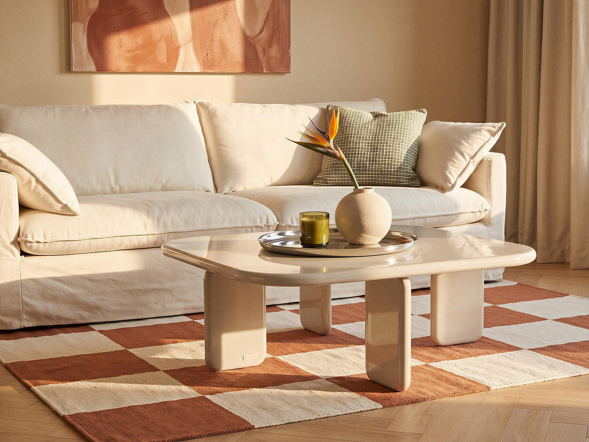 COUCHTISCH - 90 cm x 90 cm - holz - beige Brilona - Beige, Holz (90/90/31cm) - Vente-Unique