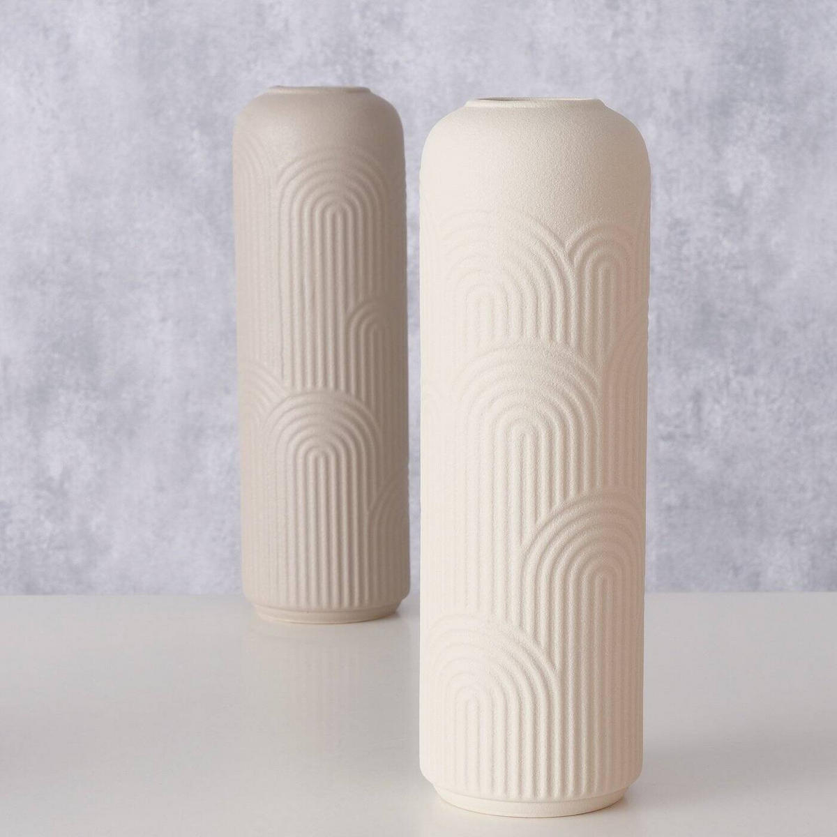 BLUMENVASE Aliette 25 cm - Creme, Keramik (25cm) - Boltze Home