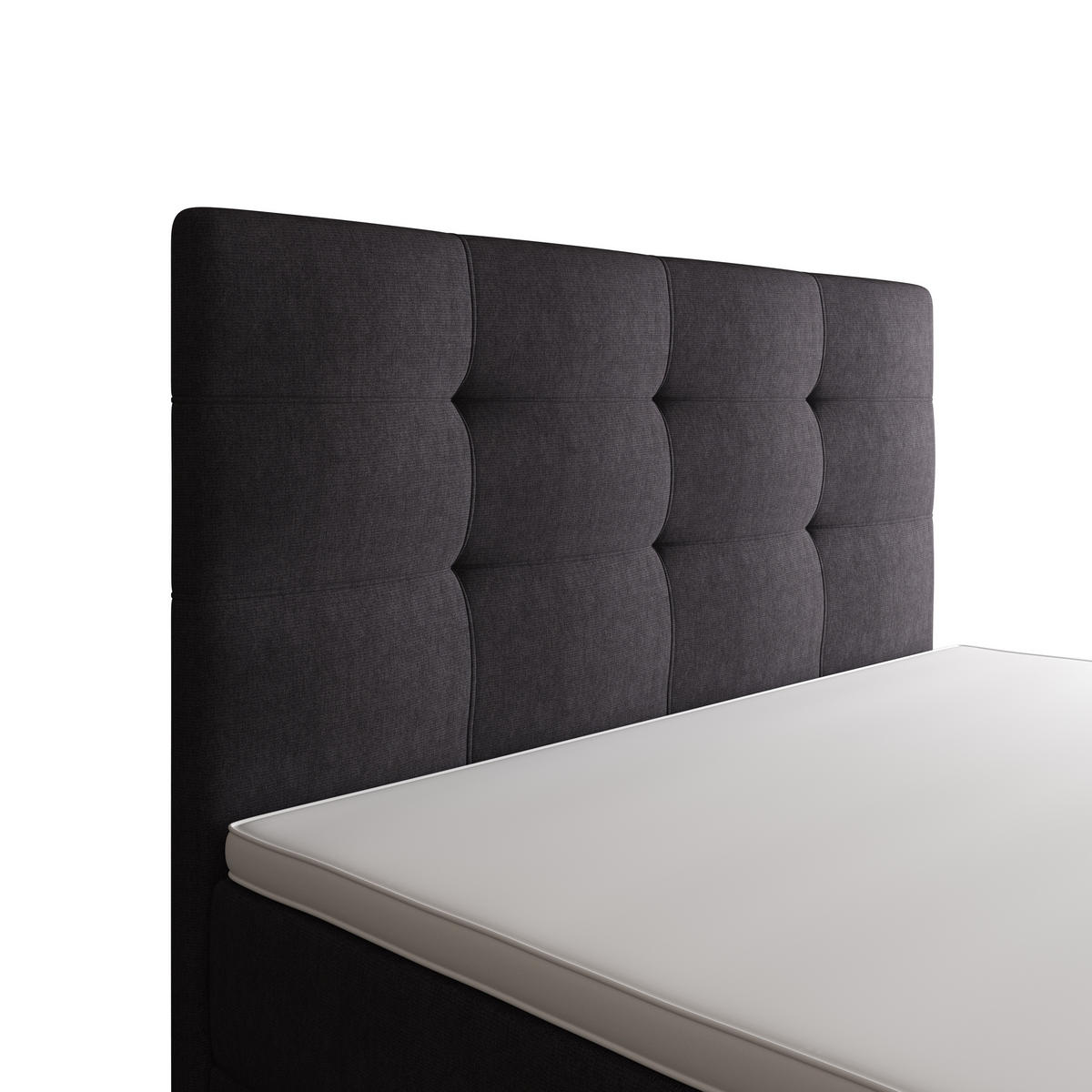 BOXBETT FADO 2 90x200, mit Matratze H3 und Topper, Cosmic 97 - Grau, Holz/Kunststoff (90/200cm) - Bedante