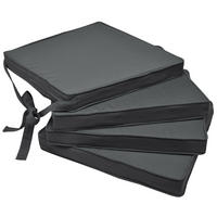 STUHLKISSEN Loft SK 45/40/5 cm Graphitgrau 4tlg - Grau, Textil (40/45cm) - Beautissu 