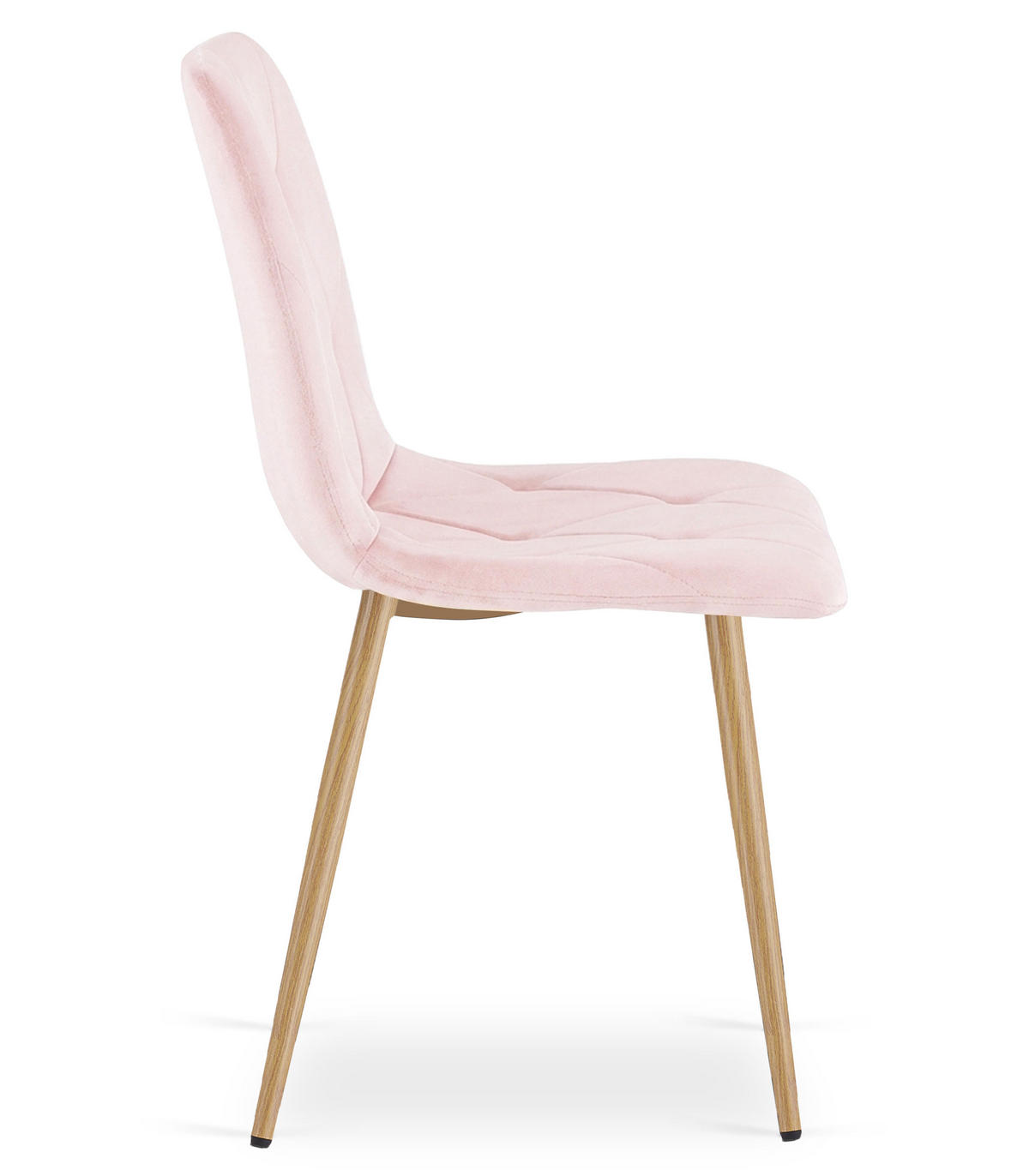 STUHL Hellrosa 45x54 cm LIBRA Samtbezug - Hellrosa, Holz (45/41/54cm)