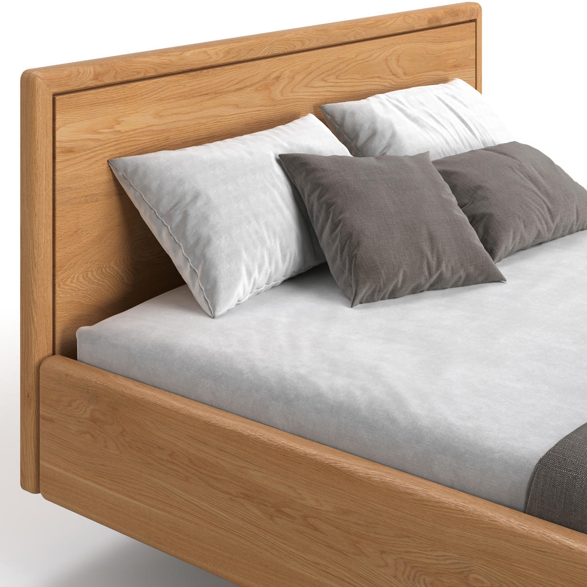 MASSIVHOLZBETT Linea aus Eiche 200x220 cm - Eichefarben/Braun, Holz (200/220cm) - Danzz