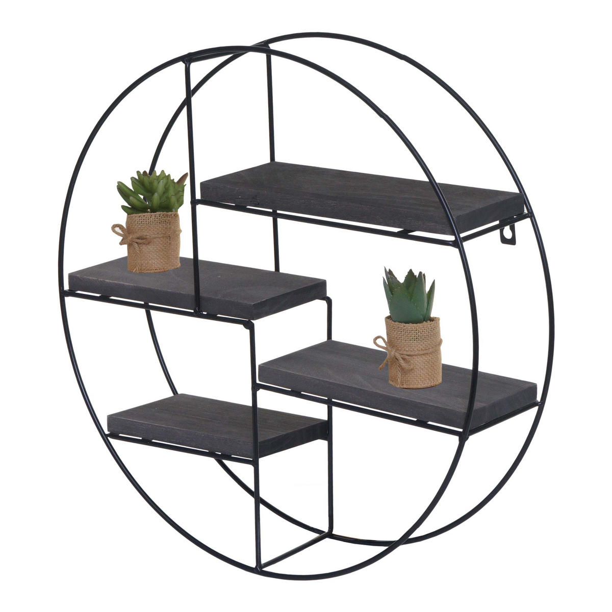 STENSKA POLICA Siva - siva, les (45/45/11cm) - MCW