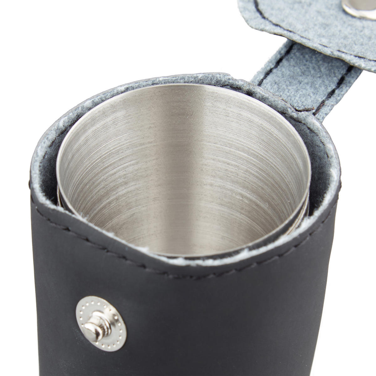 FLACHMANNSET Silber Edelstahl 7-teiliges-Set 200 ml - Silberfarben, Metall (10/13/2.5cm) - Relaxdays