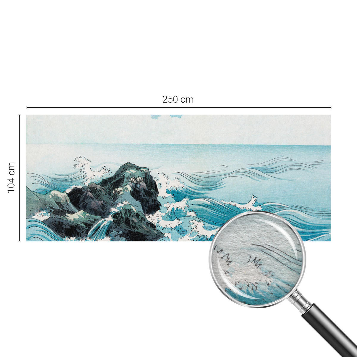 FOTOTAPETE 250x104 cm - Meeresszene - Blau, Textil (250/104cm) - Wallfluent