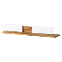 WANDREGAL Wildeiche 120x23x15 natur geölt / weiß lackiert WIEN #135 - Naturfarben, Holz (120/15/23cm) - Massivmoebel24