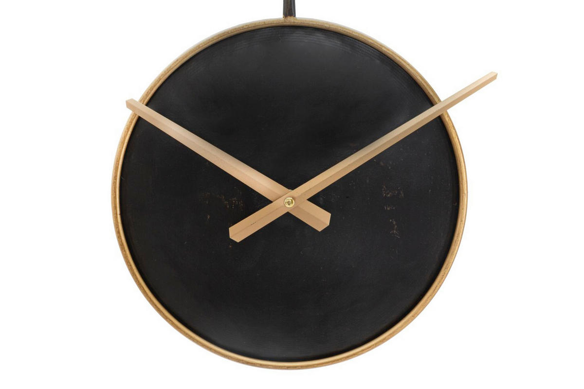 WANDUHR Pearl, schwarz, Eisen, 61 x 4,5 x 61 cm - Schwarz, Metall (61/61/4.5cm) - Mauro Ferretti