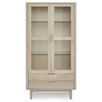 VITRINE Eiche massiv - Eichefarben, Holz (100/190/45cm) - Furnhouse