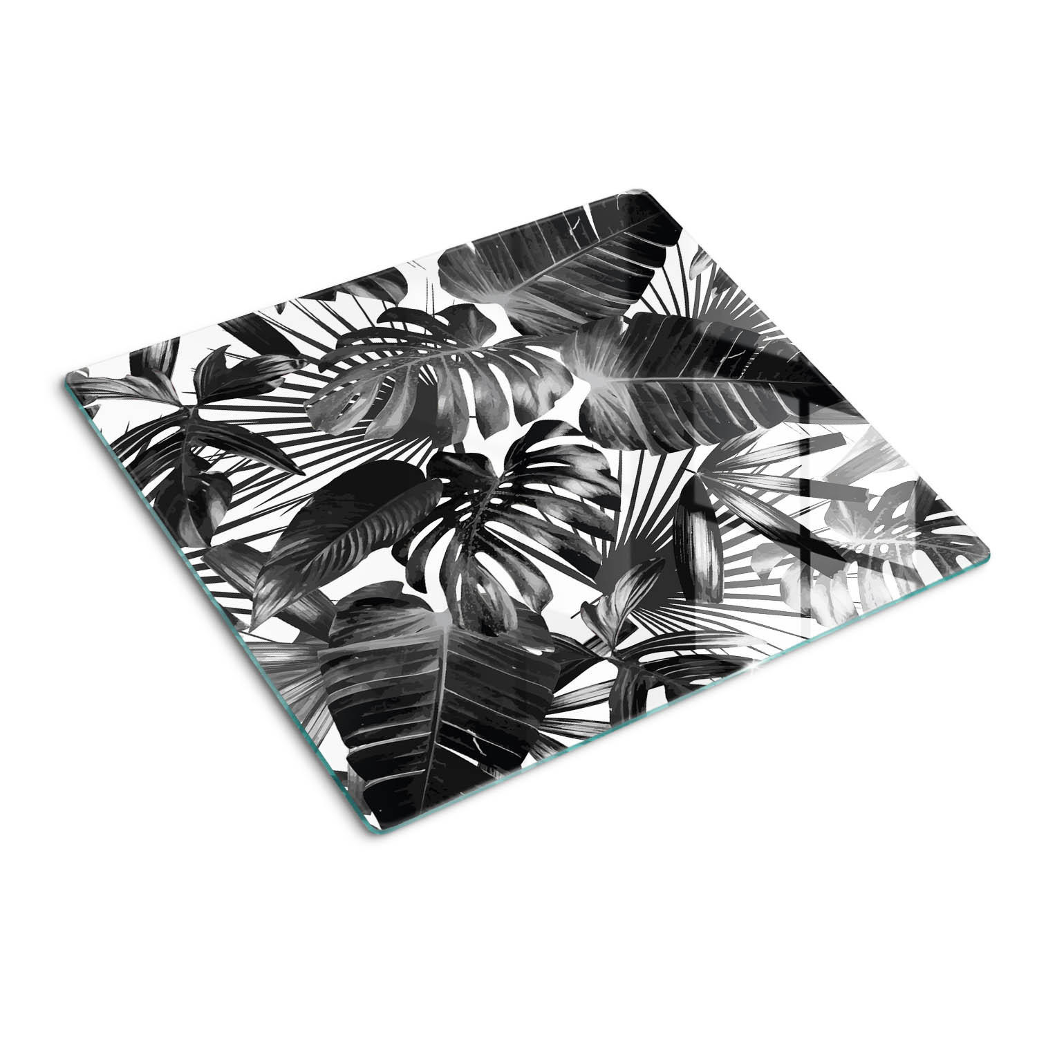 Tulup Glasplatte Schwarz 60x0.4x52 cm