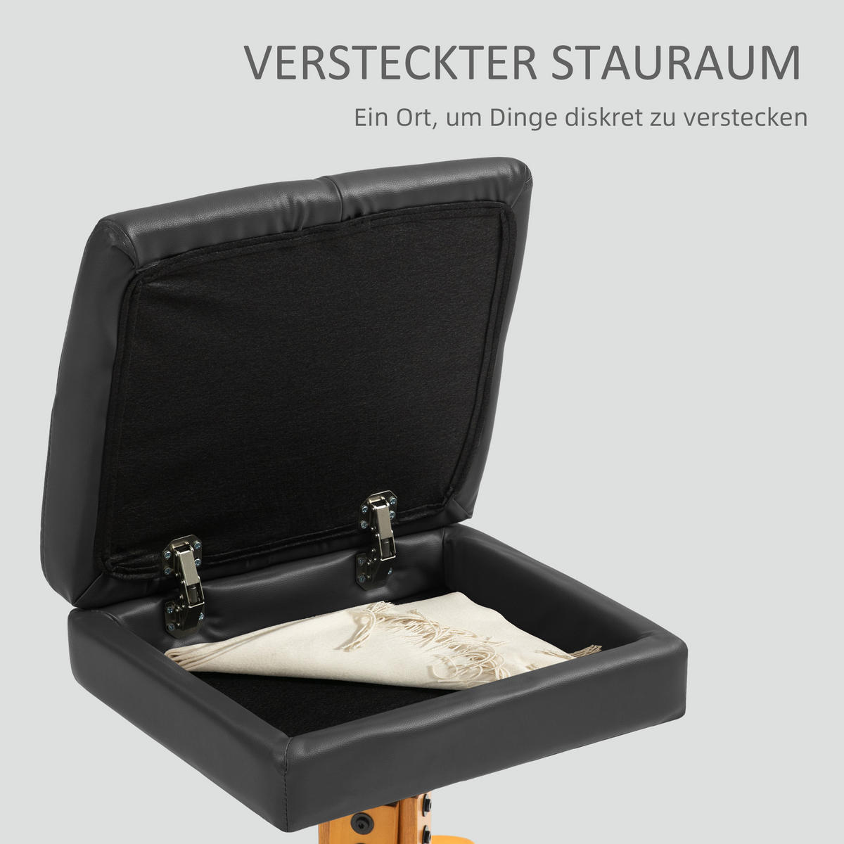 RELAXSESSEL, Kunstleder 78 x 86 x 93cm Schwarz - Schwarz, Leder (78/93/86cm) - HOMCOM