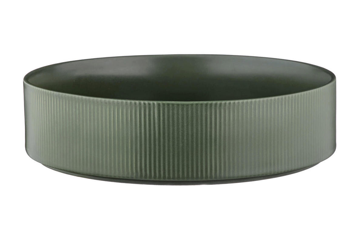 SALATSCHALEN Scandi Ø21,5cm und Ø27,5cm - 2er-Set - Olive - Grün, Keramik - Björn
