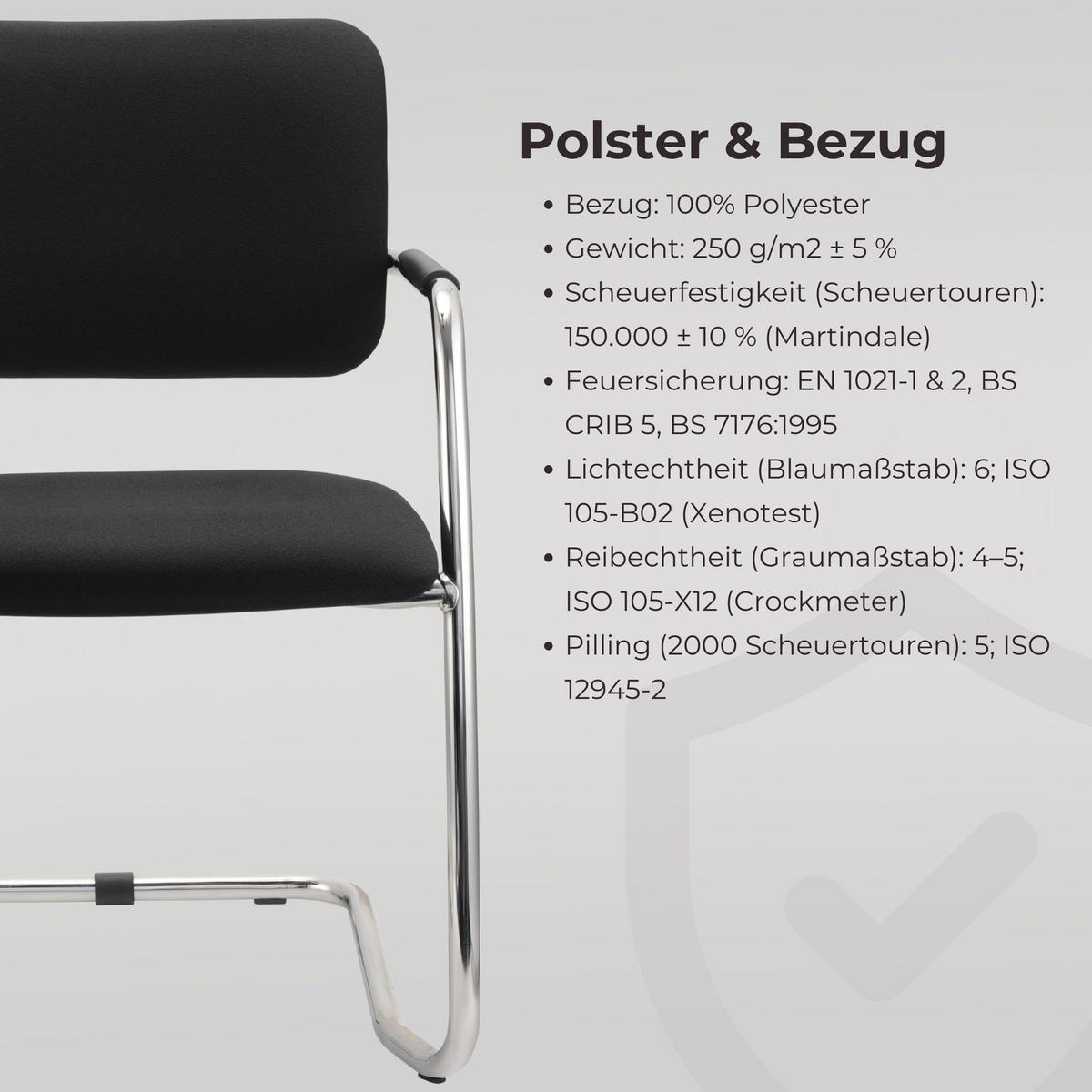 FREISCHWINGER Besucherstühle (2er-Set) 59/56/81 cm in Schwarz - Schwarz, Metall (56/81/59cm) - bümö